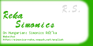 reka simonics business card